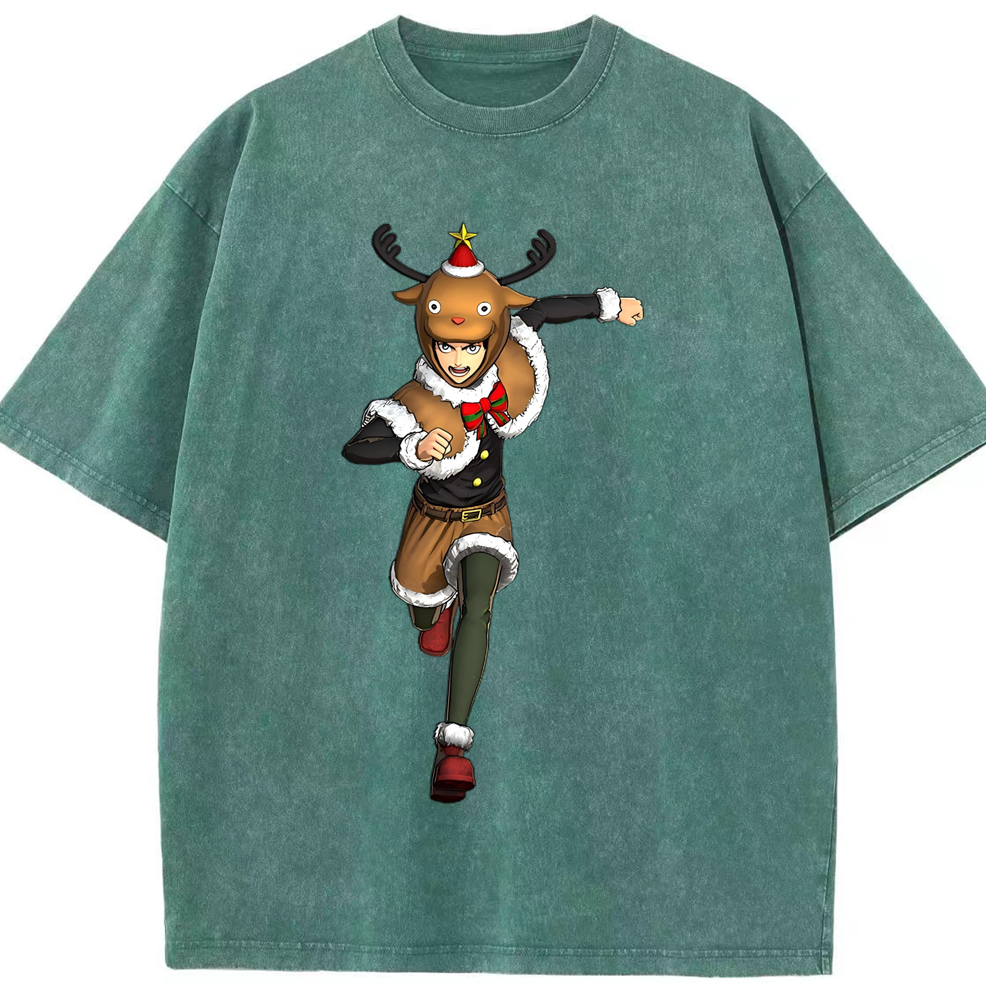 （画像用） 進撃の巨人 エレン･イェーガー Attack on Titan Eren Jäger 綿100% ヴィンテージ風 半袖Tシャツ（フロントプリント）